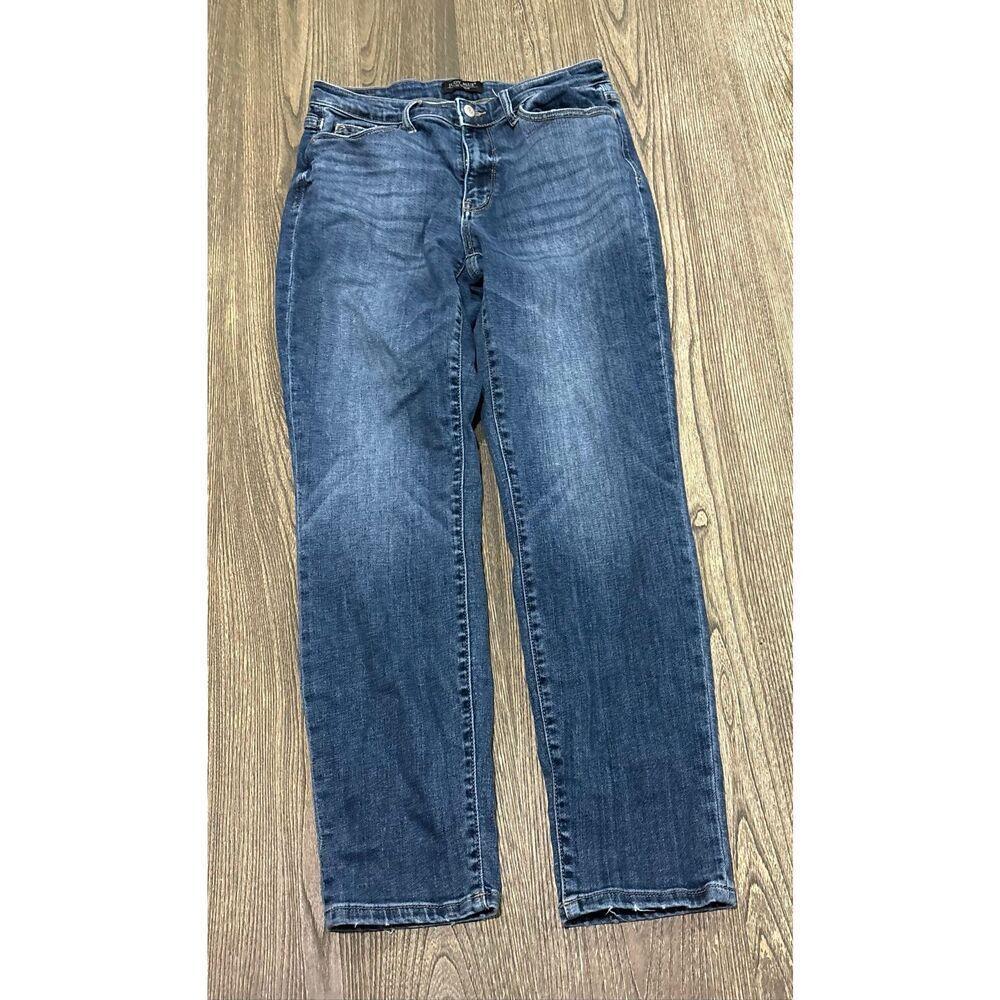 Judy Blue Womens Boyfriend Fit Jeans Mid Rise Denim Medium Wash Blue Size 9/29